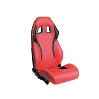 Si�ge, JOM, tissu rouge/noir, aspect cuir, avec glissi�res