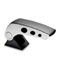 Accoudoir, universel, chrome et aspect cuir