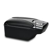 Accoudoir Ergodyn, universel en carbone et aspect cuir, avec anneau en chrome