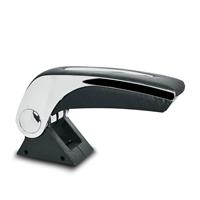 Accoudoir Racing II, universel, chrome et aspect cuir