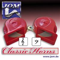 Lufthorn / Fanfare, 12V 110  5dB, 9 cm, Dual Klang, Hocht�ner und Tieft�ner, rot mit Pr�fzeichen!