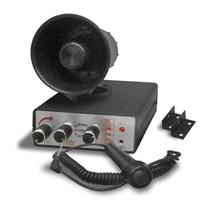 Sirene mit 10 versch. T�nen, 5 Alarmt�ne, 5 Tierlauten (z.B. Pferd, Hahn, Katze, Hund, Kuh), mit Mikrofon, 12V, 105dB,  Nicht zugelassen im Bereich der StVZO