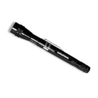 Flashlight with extendable, flexible and magnetic reflector, black
