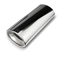 Tailpipe, oval, 120x80mm, 300mm, with absorber, EC approved