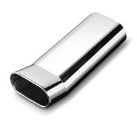Tailpipe, oval, upswept, 135x75mm, 330mm, without absorber, EC approved