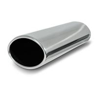 Tailpipe, oval, 120x80mm, 300mm, without absorber, EC approved