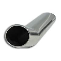 Tailpipe, oval, upswept, 120x80mm, 350mm, without absorber, EC approved