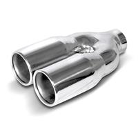 Embout d��chappement, double rond, adaptateur Y, 2x76mm, 240mm, connexion � 58, homologation CEE