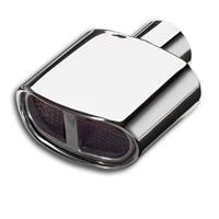 Tailpipe, oval, short, mask, 142x77mm, 183mm, � 58 connection, EC approved