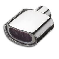 Tailpipe, oval, mask, 142x77mm, 180mm, � 58 connection, EC approved