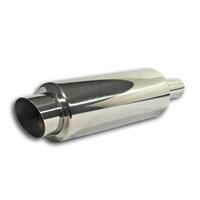 PowerFlow Edelstahl - Schalld�mpfer runder K�rper, 152 x 368, 580mm, Anschlu� 58mm
