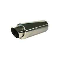 PowerFlow Edelstahl-Schalld�mpfer, runder K�rper, 152 x 360, 494mm, Einla� 58mm, ohne T�V