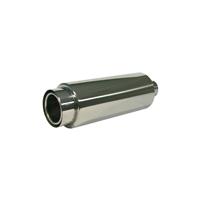 PowerFlow Edelstahl-Schalld�mpfer, runder K�rper, 101 x 305, 402mm, Einla� 58mm, ohne T�V