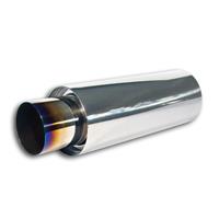 PowerFlow Edelstahl-Schalld�mpfer, 140 x 381, 500mm, Einla� 58mm, ohne T�V