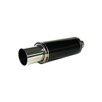 PowerFlow Edelstahl - Schalld�mpfer runder K�rper, 114 x 305, 464mm, Anschlu� 58mm