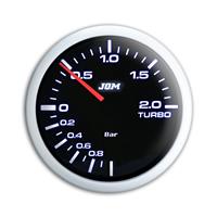 Zusatzinstrument, Noir, Ladedruckmesser, Turbo-Boost, schwarz,  mit wei�er LED Skala, dimmbar,  �52mm