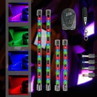LED-Leuchtensatz, 4-teilig mit Funk, (2x22cm, 2x15cm u. 4 Einzel LED's), mehrfarbig, 