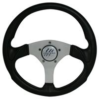 Sportlenkrad schwarz, Speiche Alu geb�rstet  Durchmesser 30cm mit ABE