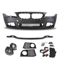 Bumper, JOM sport look, front, BMW F10 sedan 01/10- + F11 Touring 04/10-, fits to headlight washers+ PDC, fog lights inclusive