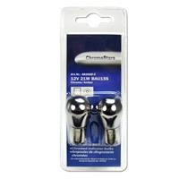 Blinkleuchten- Gl�hlampenset, chrom, 12V 21W, BAU15s, Stifte versetzt