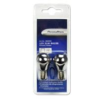 Blinkleuchten- Gl�hlampenset, chrom, 12V 21W (2 St�ck) BA15s, Stifte gegen�berliegend