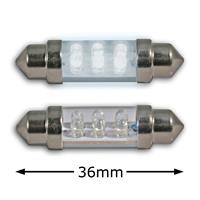 LED-Sofitte weiss, 6 LED/1.8 mm, 36 mm, 0.48 W, DC12V (2 St.)