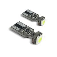 Ampoules canbus, 1 SMD LED, T10, blanc, DC 12V/3.5W, 2 pi�ces