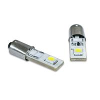 Ampoules canbus, 2 SMD LED, BA9s, blanc, DC 12V / 3.5W, broches oppos�es 180�, 2 pi�ces