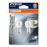12V/21W  PY21W BAU15, Osram Diadem Chrome double blister