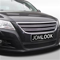 Grill, VW Tiguan 07-11, double rib, chrome/black, badgeless
