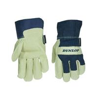 Montagehandschuhe Dunlop Schweinsleder blau