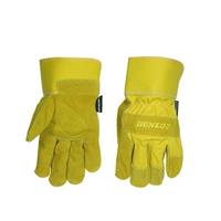 Montagehandschuhe Dunlop Rindsleder gelb