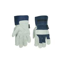 Montagehandschuhe Dunlop Rindsleder blau