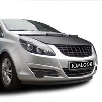 Bra de capot pour Opel Corsa D (07-09), simili cuir, noir
