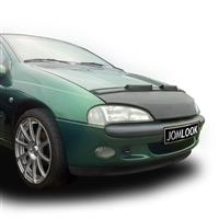 Bra de capot pour Opel Tigra (91-00), simili cuir, noir