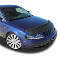 Bra de capot pour VW Passat 3B (97-00), simili cuir, noir