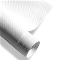 Carbonfolie Wei� 152 x 200 cm, 3D Struktur, mit Luftkan�len, geeignet f�r Innen u. Au�en, Selbstklebend, PVC