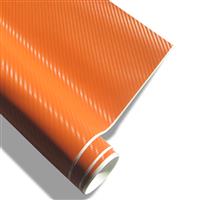 Carbonfolie Orange 152 x 200 cm, 3D Struktur, mit Luftkan�len,geeignet f�r Innen u. Au�en, Selbstklebend, PVC