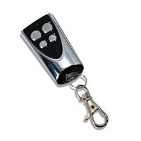T�l�commande avec 4 boutons et fonctions, chrome/noir