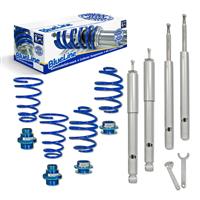 Coilover suspension kit, JOM BlueLine, BMW E30 Cabrio 316/316i/318i/320i/323i/325i/324D/TD, 5.86-5.93, only 51 mm strut, thread/spring
