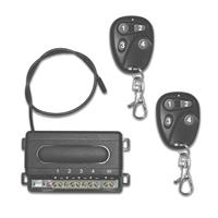 Controlling unit with radio remote control for up to four electric units