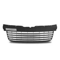 Grill, JOM, VW T5 03-, except Multivan, black, chromed rib edges, badgeless