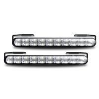 Daytime running lights, 20 Super Flux LED, universel, 12V/24V, clear, RL87+7, E-marked