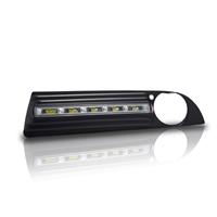 Lumini de zi DRL, LED, BMW E60 03-07,  5 LED, crom  (pt. vehicule cu faruri ceata)