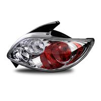 R�ckleuchten, Peugeot 206 Bj. 98, inklusive Blinkleuchten, klar / chrom