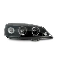 Scheinwerfer, AE-Design, Opel Astra G Bj. 98-03, Xenon-Optik-Linse, 2 Standlichtringe, inkl. Blinker, Vorbereitung f�r elek. LWR,  Klarglas / schwarz