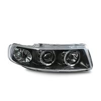 Scheinwerfer, AE-Design, Seat Leon Bj. 99-05, Xenon-Optik-Linse, 2 Standlichtringe, inkl. Blinker, Vorbereitung f�r elek. LWR, Klarglas / schwarz