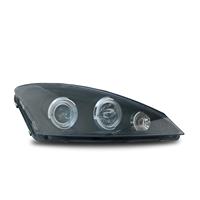 Scheinwerfer, AE-Design, Ford Focus 3/5 T�ren Bj. 98-00, Xenon-Optik-Linse, 2 Standlichtringe, inkl Blinker, mit LWR, Klarglas / schwarz