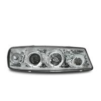 Scheinwerfer, AE-Design, Opel Calibra Bj. 90-, Xenon-Optik-Linse, 2 Standlichtringe, mit Nebelleuchte, inkl. Blinker, Vorbereitung f�r elek. LWR, Klarglas / chrom