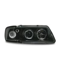 Scheinwerfer, AE-Design, Audi A3 Bj. 96-00, Xenon-Optik-Linse, 2 Standlichtringe, inklusive Blinker, mit LWR, Klarglas/schwarz